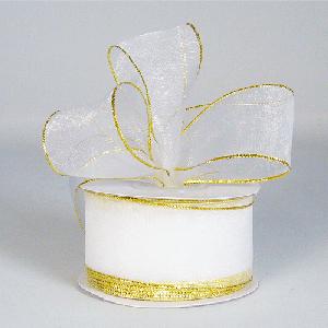 Sheer White with Gold Edge