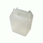 White Frosted PP Mini Favor Box with Gabled Handle - 144 pc/case