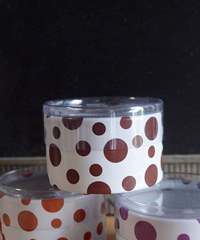 Polka Dot Cylinder Boxes - Inner cases: 144pcs Master cases: 432pcs