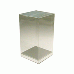Clear Rectangle Box with Silver Bottom