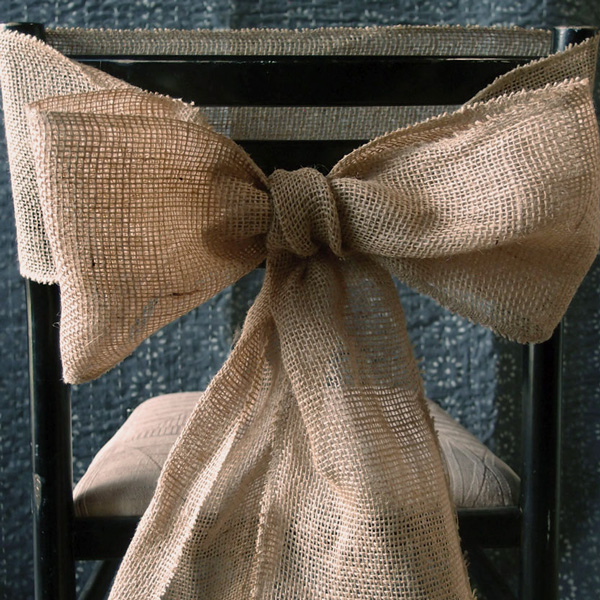 Burlap Chair Sash - 7" x 3Y 3 rolls minimum