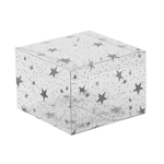 Clear Rectangle Box with Silver Stars
