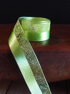 Mint Green Satin and Sheer Ribbon - 7/8" x 50y