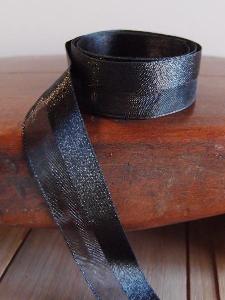 Black Satin and Sheer Ribbon - 7/8" x 50y
