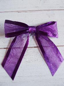 Purple Organza Pre-Tied Bows
