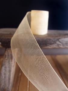 Light Gold Sheer Ribbon with Monofilament Edge