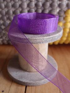 Purple Sheer Ribbon with Monofilament Edge