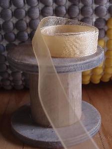 Light Gold Sheer Ribbon with Monofilament Edge