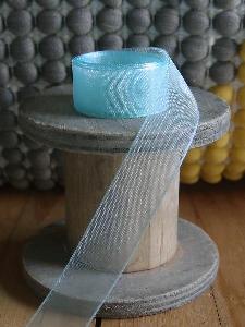 Aqua Sheer Ribbon with Monofilament Edge