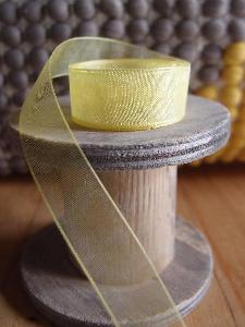 Yellow Sheer Ribbon with Monofilament Edge