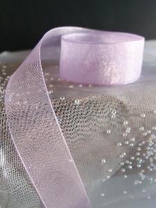 Lavender Sheer Ribbon with Monofilament Edge