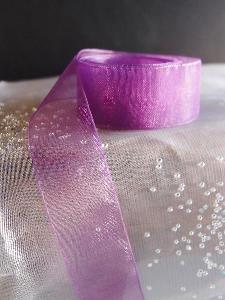 Purple Sheer Ribbon with Monofilament Edge