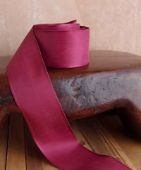 Burgundy Taffeta Ribbon with Wired Edge
