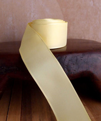 Light Yellow Taffeta Ribbon with Wired Edge