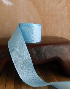Light Blue Taffeta Ribbon with Wired Edge