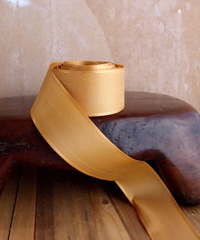 Gold Taffeta Ribbon with Wired Edge