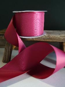 Burgundy Taffeta Ribbon with Wired Edge - 2.5" x 25Y