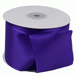 Purple Taffeta Ribbon with Wired Edge