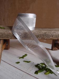 Silver Sheer Ribbon with Satin Edge