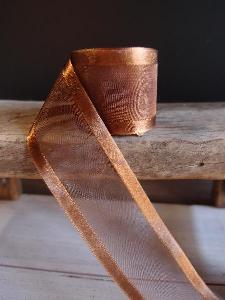 Copper Sheer Ribbon with Satin Edge
