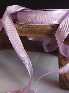 Lavender Faux Linen Ribbon with Satin Edge 5/8"  - 5/8" x 25Y
