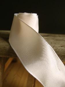 Ivory Two-toned Grosgrain Ribbon with Wired Edge