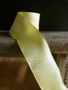 Lime Two-toned Grosgrain Ribbon with Wired Edge