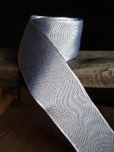 Silver Two-toned Grosgrain Ribbon with Wired Edge