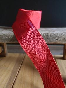 Red Two-toned Grosgrain Ribbon with Wired Edge