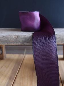 Eggplant Two-toned Grosgrain Ribbon with Wired Edge