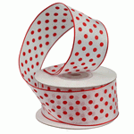 Wired Sheer Ribbon with  Dots