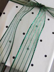 Green Sheer Shimmery Corsage Ribbon