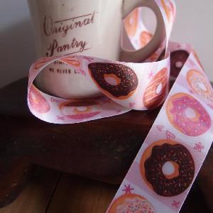 1 1/2" Donuts Printed Ribbon - 1.5" x 10.9 yards