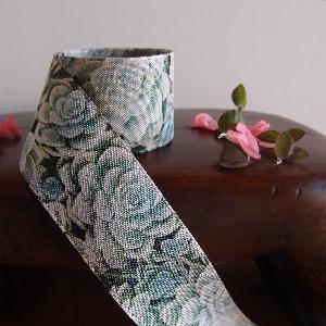 Succulent Printed Ribbon