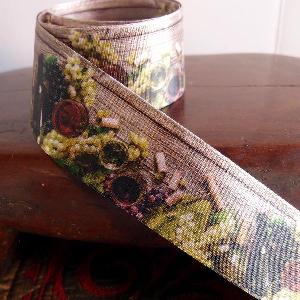 1 1/2" Wine Bottles Ribbon - 1.5" x 10.9 yards