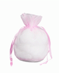 Pink Organza Round Gusset Bag - 12 pc/ pack. 1 pack minimum.