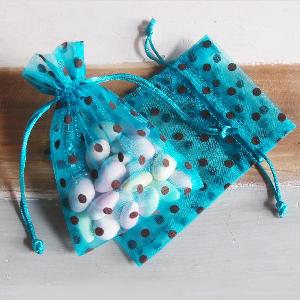 Polka-dot Print Bags - 12 pc/ pack. 1 pack minimum.