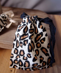 Leopard Print Cotton Bags - 3" x 4"