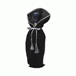 Wine Bag/Velour Metallic-Lined W/Tassel