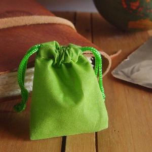 Citrus Green Velvet Bags 2 x 2.5 12pcs/pack - 12pcs/pack