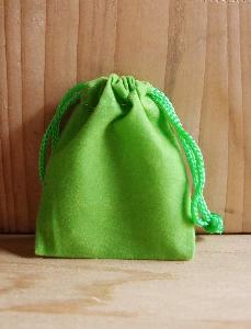 Citrus Green Velvet Bags 2 x 2.5 Bulk - 100pcs/pack. 1 pack minimum