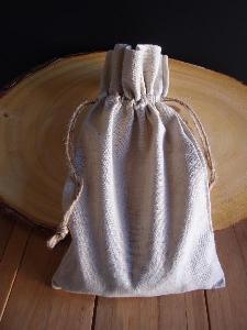 Linen Bag with Jute Cord - 6" x 10"