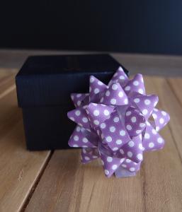 Lavender with White Dots  2" Star Bows - 2" Star Bows