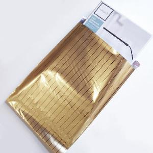 Gold Stripes 13 ¾" x 19" Adhesive Merchandise Bag - 13 ¾" x 19"