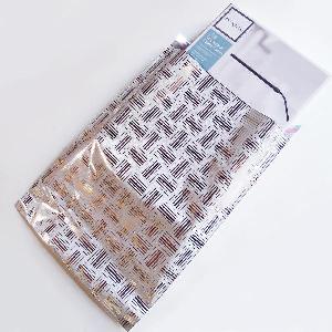 Silver Box Stripes 13 ¾" x 19" Adhesive Merchandise Bag - 13 ¾" x 19"