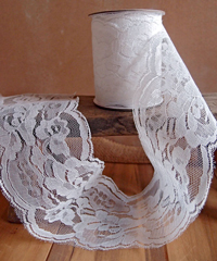 White Chantilly Lace Ribbon - 3" x 10Y