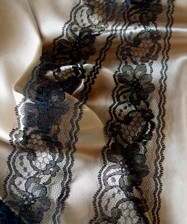 Black Chantilly Lace Ribbon - 2" x 25Y