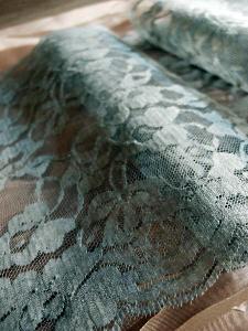 Gray-green   Chantilly Lace Runner - 9" x 10Y