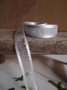 Silver Sheer Ribbon with Satin Edge
