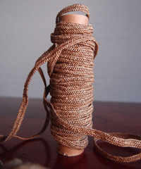 Brown Faux Linen Braided Cord